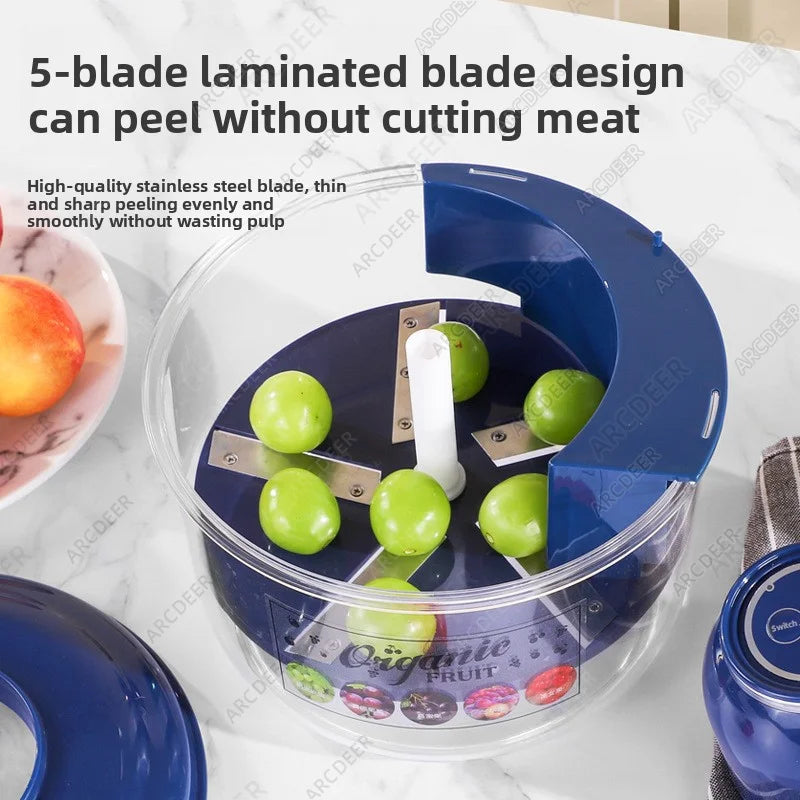 Automatic Fruit Peeler Machine Wireless Portable Grape/Apple/ Garlic/plum/Peach Peeler
