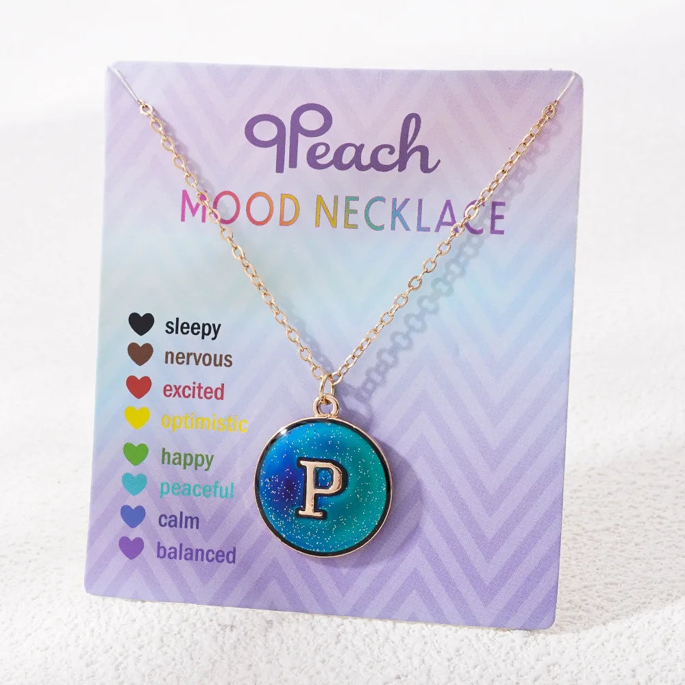 Alloy Necklace 26 English Letters Enamel Colors Colliers Femmes Women's Gold Plated Chain Necklaces for Ladies