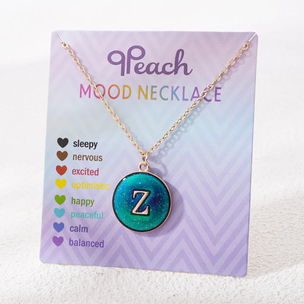 Alloy Necklace 26 English Letters Enamel Colors Colliers Femmes Women's Gold Plated Chain Necklaces for Ladies