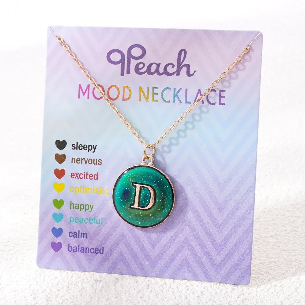 Alloy Necklace 26 English Letters Enamel Colors Colliers Femmes Women's Gold Plated Chain Necklaces for Ladies