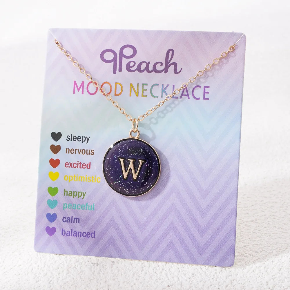 Alloy Necklace 26 English Letters Enamel Colors Colliers Femmes Women's Gold Plated Chain Necklaces for Ladies
