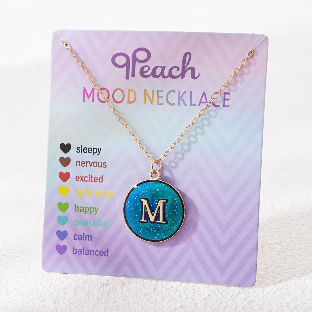 Alloy Necklace 26 English Letters Enamel Colors Colliers Femmes Women's Gold Plated Chain Necklaces for Ladies