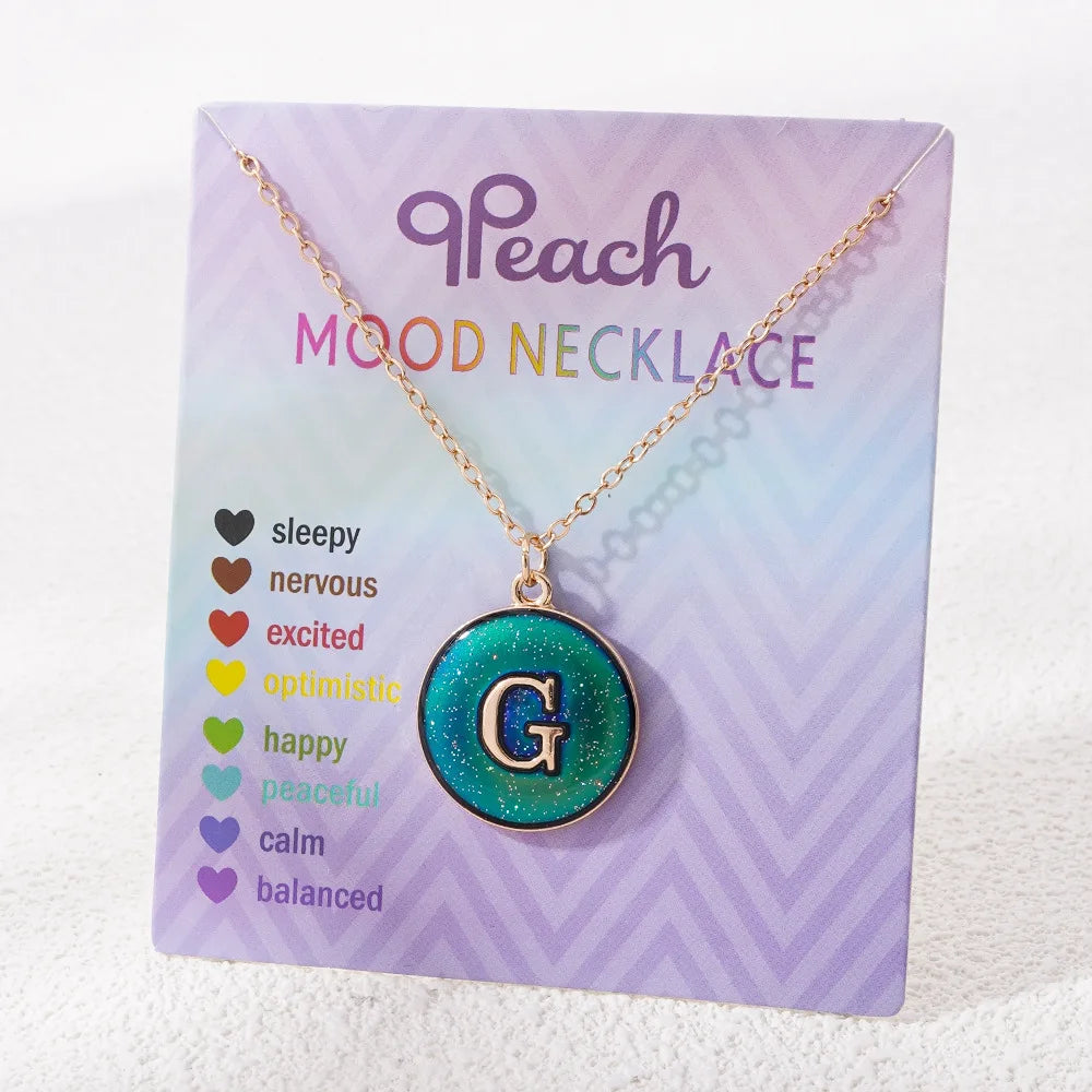Alloy Necklace 26 English Letters Enamel Colors Colliers Femmes Women's Gold Plated Chain Necklaces for Ladies