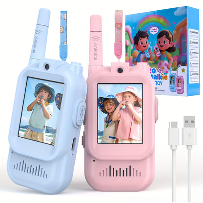 2pcs Walkie Talkie For Kids With HD Camera