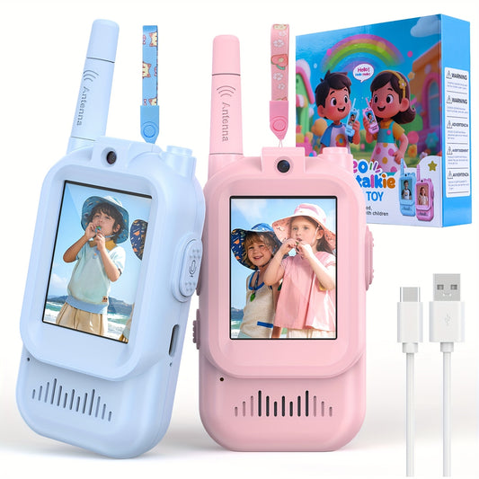 2pcs Walkie Talkie For Kids With HD Camera