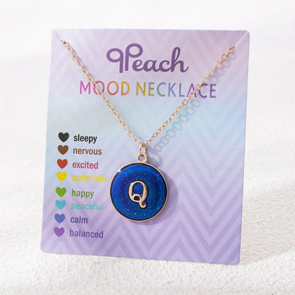 Alloy Necklace 26 English Letters Enamel Colors Colliers Femmes Women's Gold Plated Chain Necklaces for Ladies
