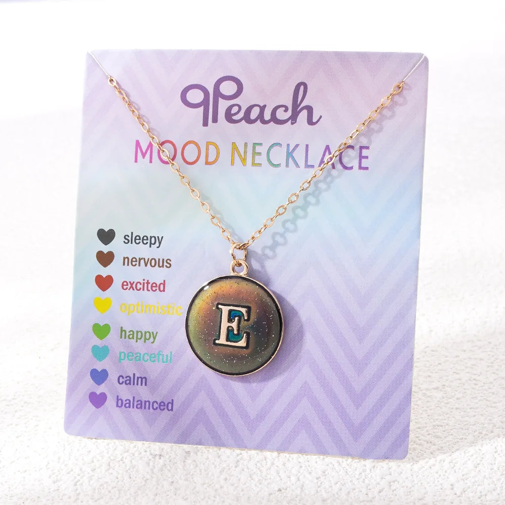 Alloy Necklace 26 English Letters Enamel Colors Colliers Femmes Women's Gold Plated Chain Necklaces for Ladies