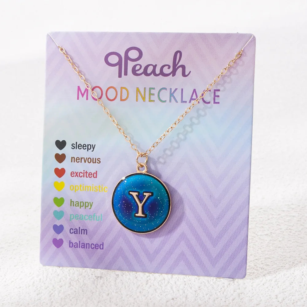 Alloy Necklace 26 English Letters Enamel Colors Colliers Femmes Women's Gold Plated Chain Necklaces for Ladies