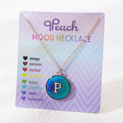 Alloy Necklace 26 English Letters Enamel Colors Colliers Femmes Women's Gold Plated Chain Necklaces for Ladies