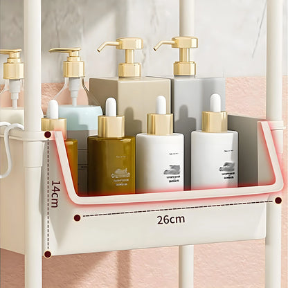 5-Tier Slim Rolling Storage Cart | Mobile Organizer with Slide-Out Trays | Space-Saving for Bathroom Laundry & Kitchen