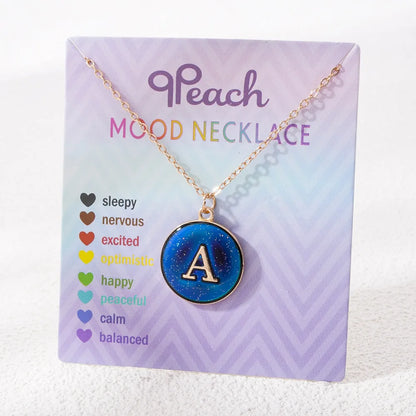 Alloy Necklace 26 English Letters Enamel Colors Colliers Femmes Women's Gold Plated Chain Necklaces for Ladies