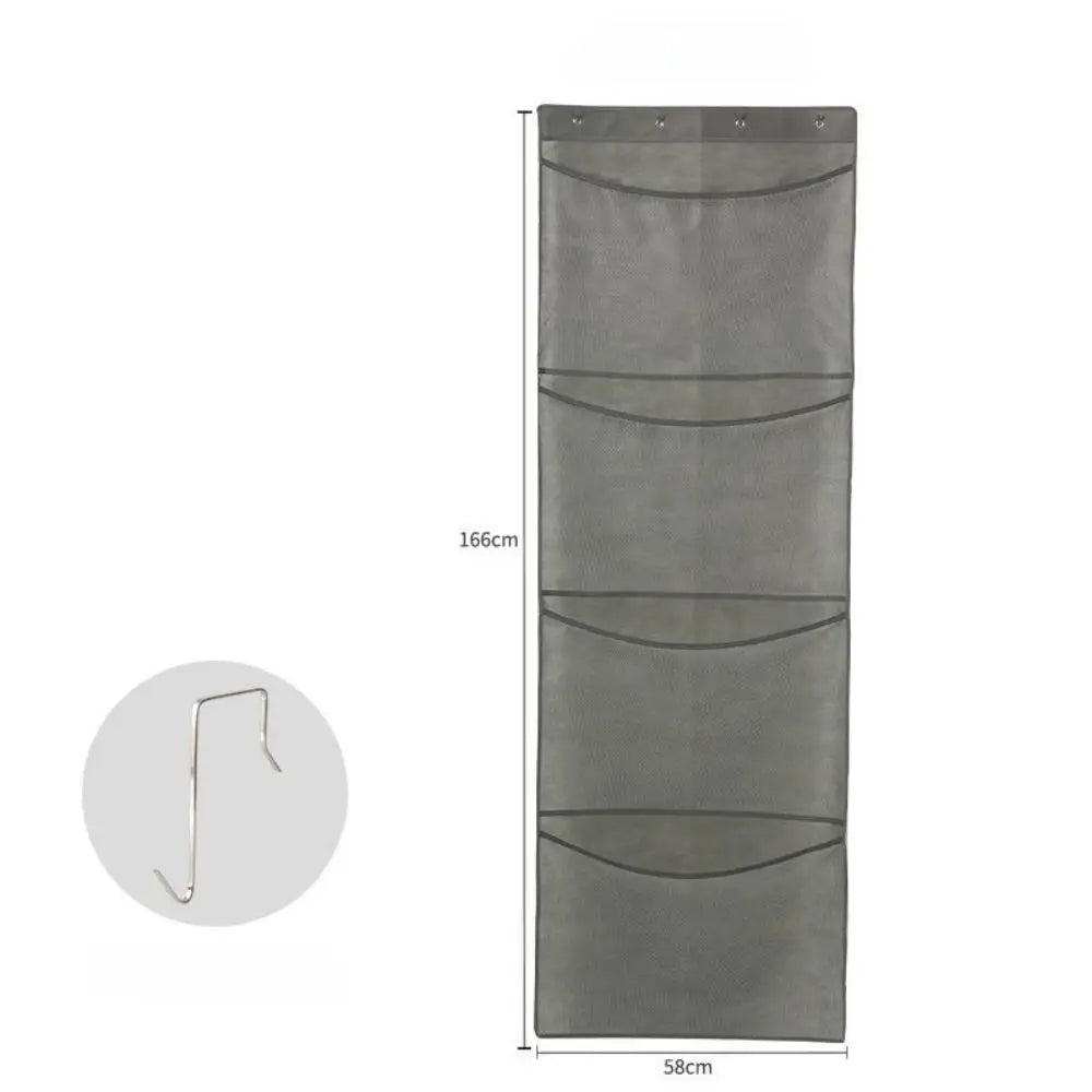 Behind the Door Toy Hanging Bag Foldable Doll Storage Bag Tidy Minimalism Wall Mounted Transparent Mesh Dust Proof Organizer Bag