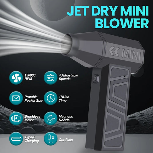 Mini Turbo Jet Fan X3-A – 130,000 RPM Powerful Portable Blower