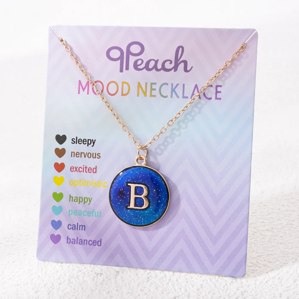 Alloy Necklace 26 English Letters Enamel Colors Colliers Femmes Women's Gold Plated Chain Necklaces for Ladies