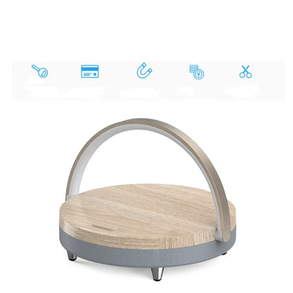 Bluetooth Speaker  15W High Power Fast Charging for IPhone 14 Easy Touch Wireless Charge S21Pro Wood Wireless Chargers LED Lamp