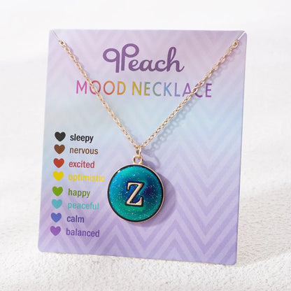 Alloy Necklace 26 English Letters Enamel Colors Colliers Femmes Women's Gold Plated Chain Necklaces for Ladies