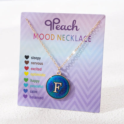 Alloy Necklace 26 English Letters Enamel Colors Colliers Femmes Women's Gold Plated Chain Necklaces for Ladies
