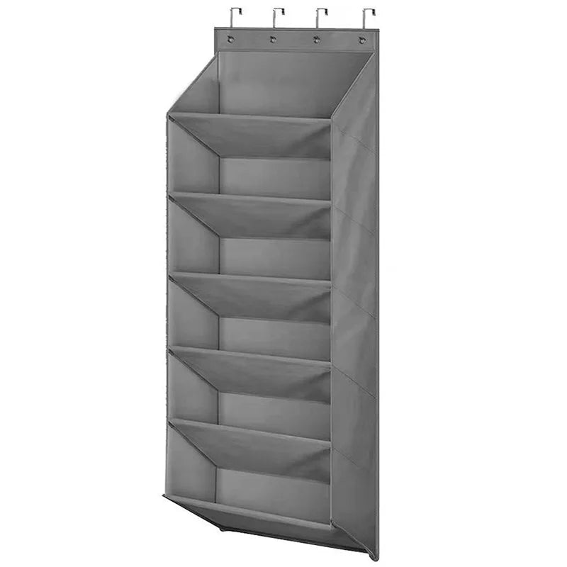 Multi-pockets Wall Storage Bag Large Over Door Hanging Shoe Organiser Behind Doors with 4 Metal Hooks Shoes Rack Storage Bags