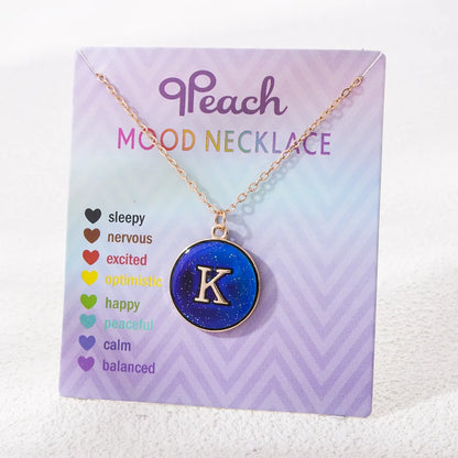 Alloy Necklace 26 English Letters Enamel Colors Colliers Femmes Women's Gold Plated Chain Necklaces for Ladies