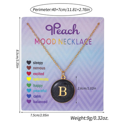Alloy Necklace 26 English Letters Enamel Colors Colliers Femmes Women's Gold Plated Chain Necklaces for Ladies