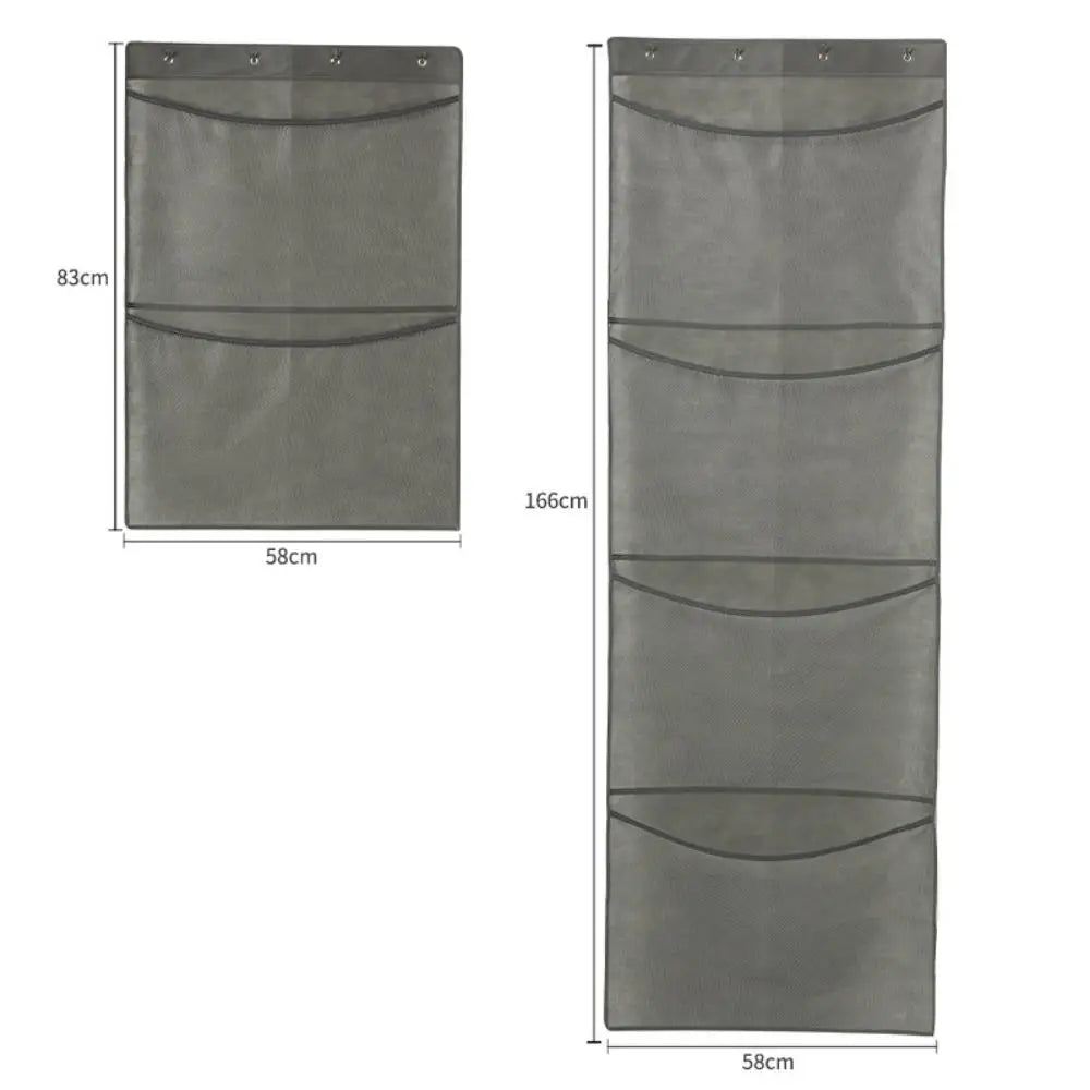 Behind the Door Toy Hanging Bag Foldable Doll Storage Bag Tidy Minimalism Wall Mounted Transparent Mesh Dust Proof Organizer Bag