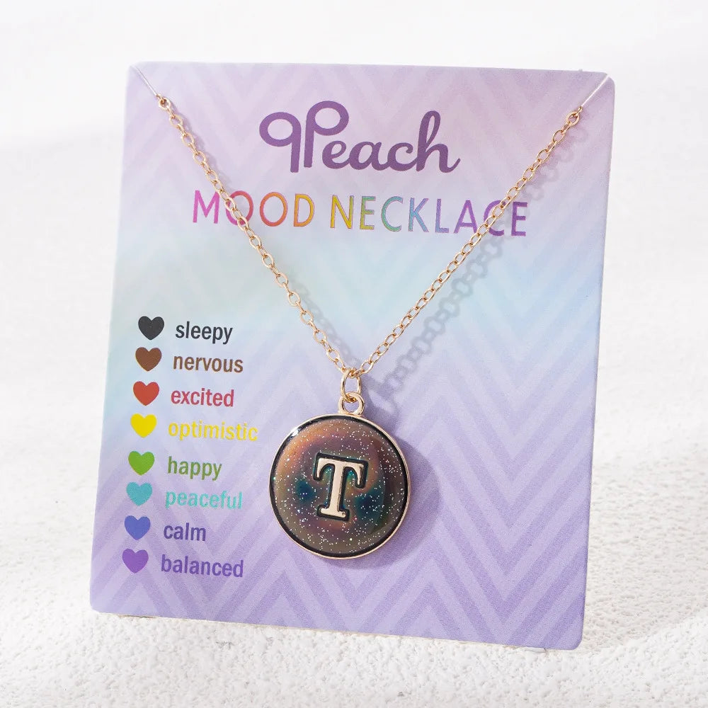 Alloy Necklace 26 English Letters Enamel Colors Colliers Femmes Women's Gold Plated Chain Necklaces for Ladies