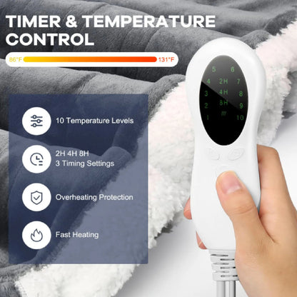 Heated Blanket with Sleeves Hood and Foot Pocket