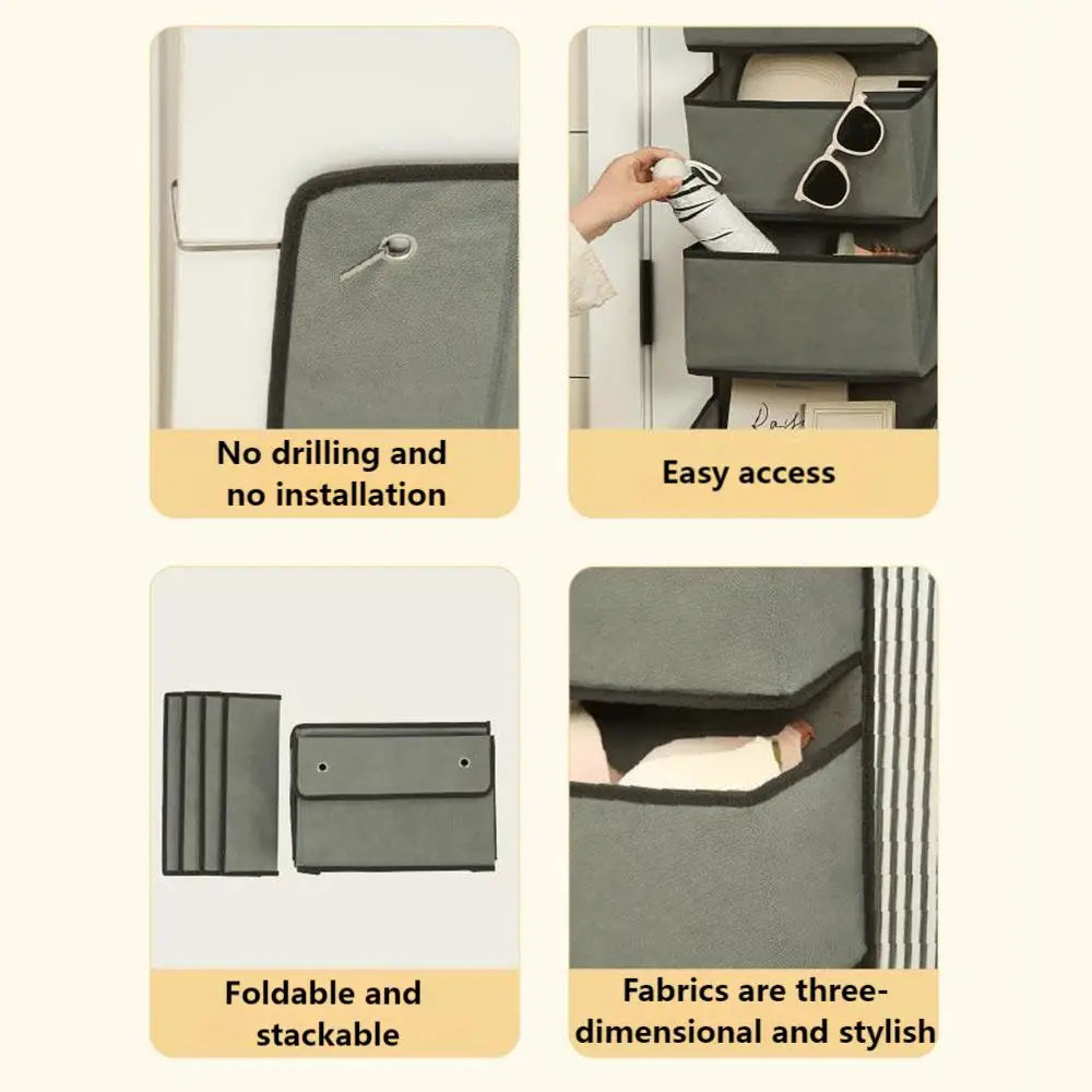 Hanging Organisers Household Behind the Door Foldable Storage Rack Sundry Dolls Large Capacity Multi Layer Desk organizing Bag