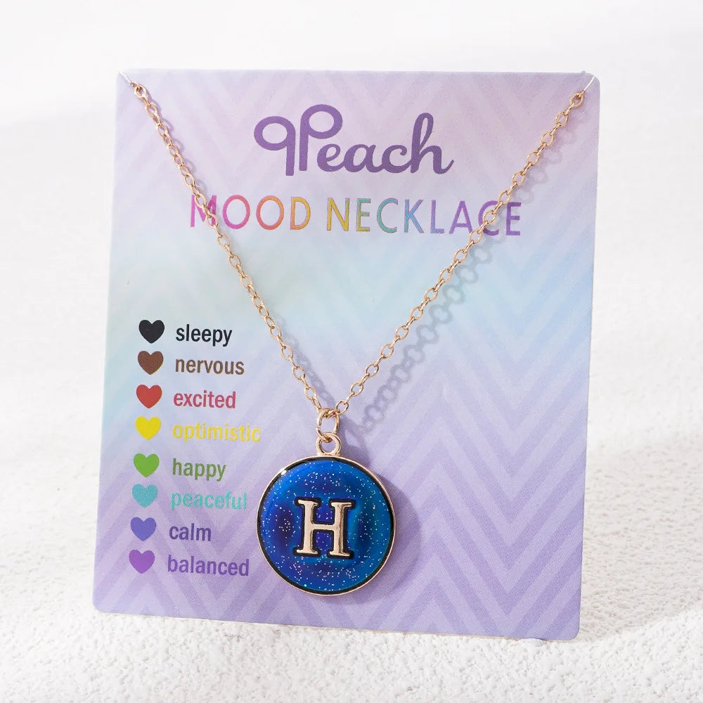 Alloy Necklace 26 English Letters Enamel Colors Colliers Femmes Women's Gold Plated Chain Necklaces for Ladies