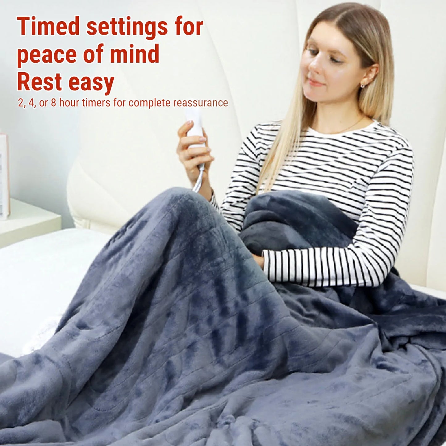 Wearable Heated Blanket with Sleeves, Hood & Foot Pocket (50×70 inch)