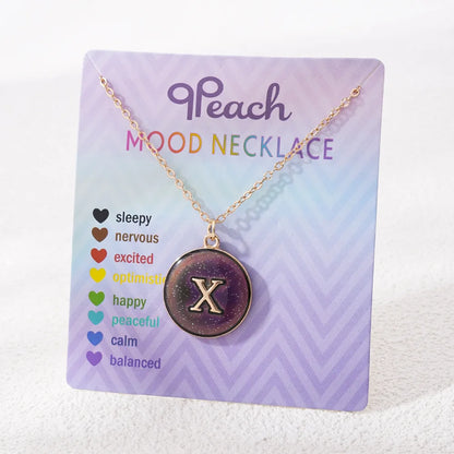Alloy Necklace 26 English Letters Enamel Colors Colliers Femmes Women's Gold Plated Chain Necklaces for Ladies