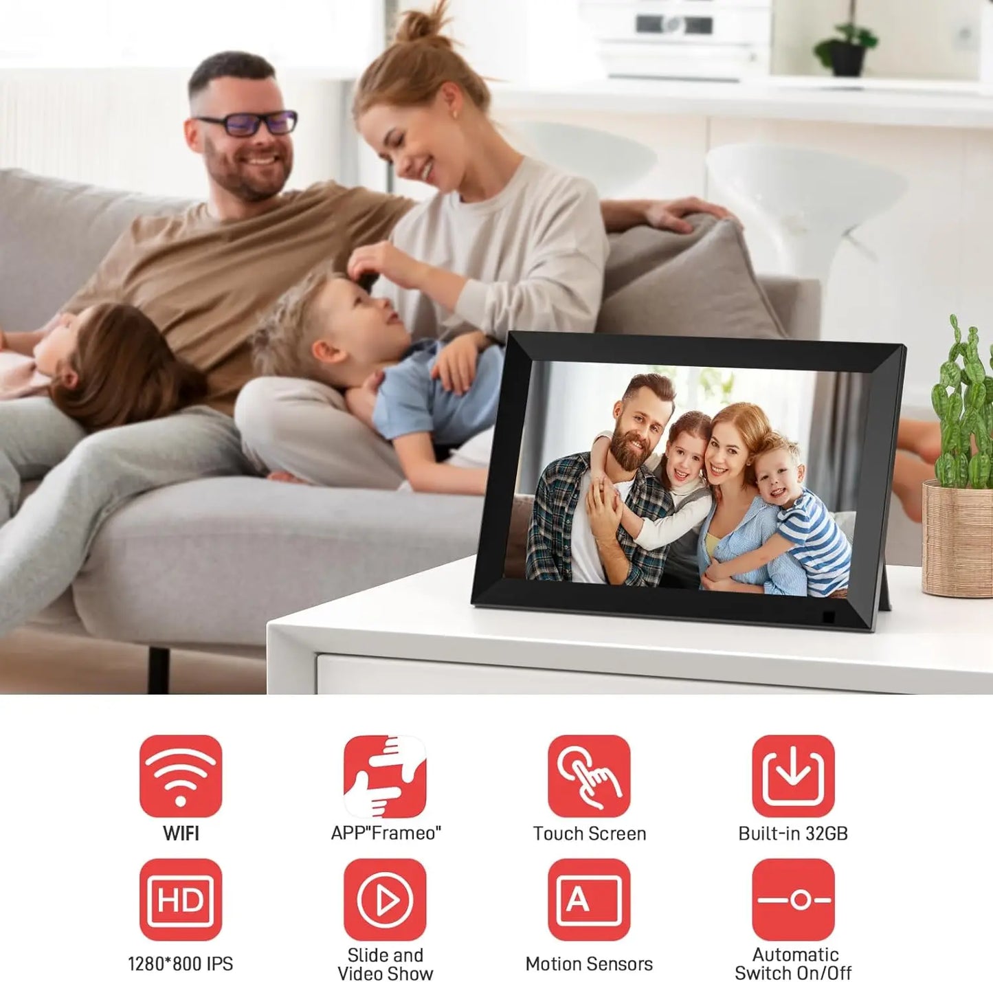 Fast ship Christmas/new year/birthday/wedding gift 10.1 inch 40000 photos storage Frameo WiFi Digital Photo Picture Frames