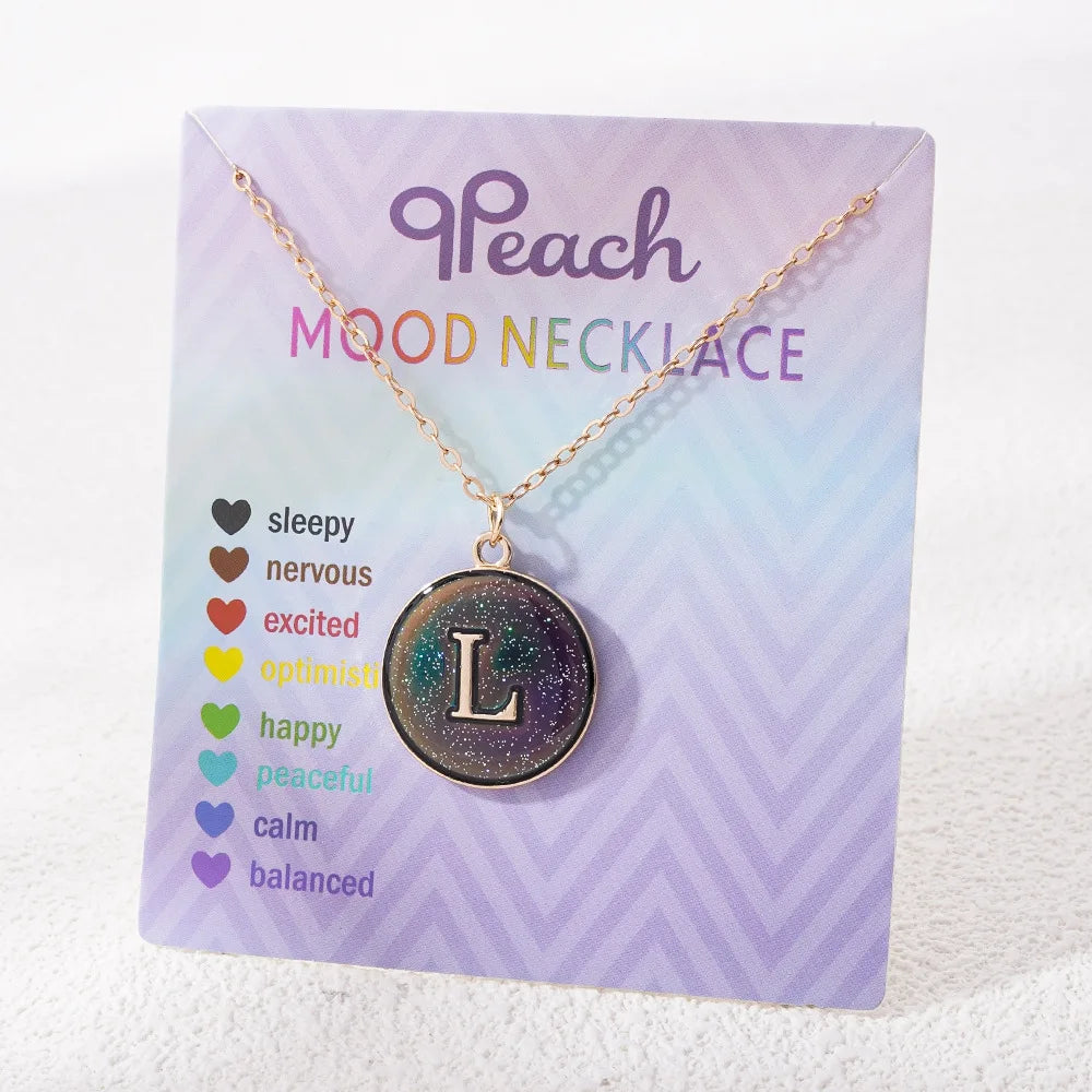 Alloy Necklace 26 English Letters Enamel Colors Colliers Femmes Women's Gold Plated Chain Necklaces for Ladies