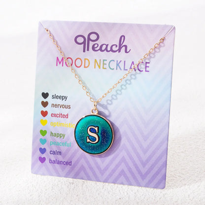 Alloy Necklace 26 English Letters Enamel Colors Colliers Femmes Women's Gold Plated Chain Necklaces for Ladies