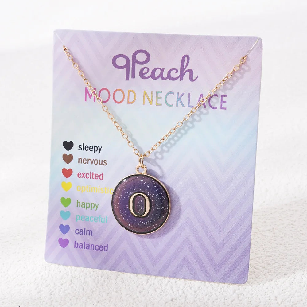 Alloy Necklace 26 English Letters Enamel Colors Colliers Femmes Women's Gold Plated Chain Necklaces for Ladies