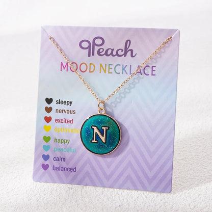 Alloy Necklace 26 English Letters Enamel Colors Colliers Femmes Women's Gold Plated Chain Necklaces for Ladies