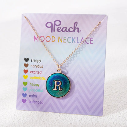 Alloy Necklace 26 English Letters Enamel Colors Colliers Femmes Women's Gold Plated Chain Necklaces for Ladies
