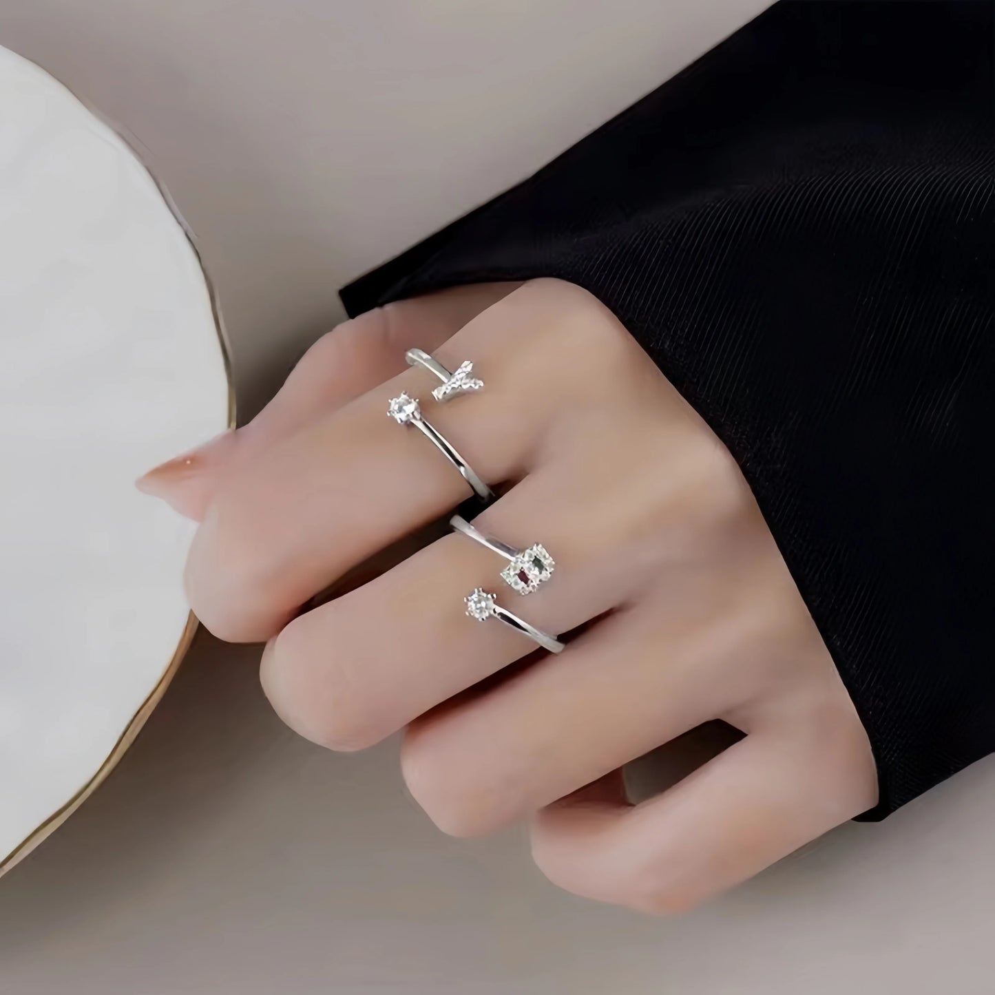 A-Z  Women's  Adjustable Open Ring