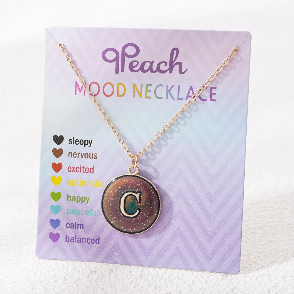 Alloy Necklace 26 English Letters Enamel Colors Colliers Femmes Women's Gold Plated Chain Necklaces for Ladies