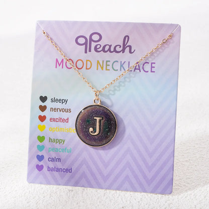Alloy Necklace 26 English Letters Enamel Colors Colliers Femmes Women's Gold Plated Chain Necklaces for Ladies