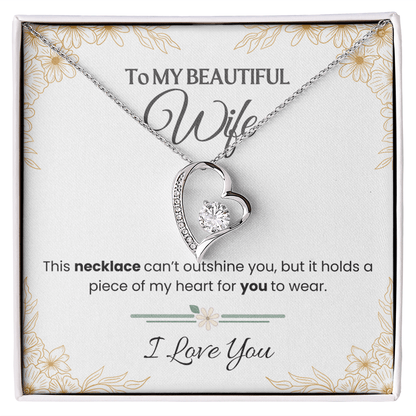 To My Beautiful Wife - Forever Love Necklace Gift Set