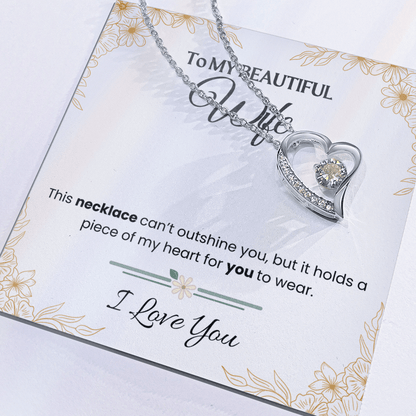 To My Beautiful Wife - Forever Love Necklace Gift Set