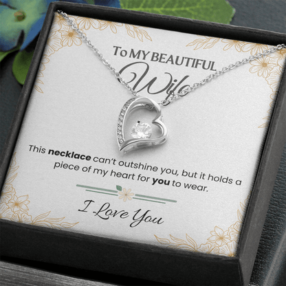To My Beautiful Wife - Forever Love Necklace Gift Set