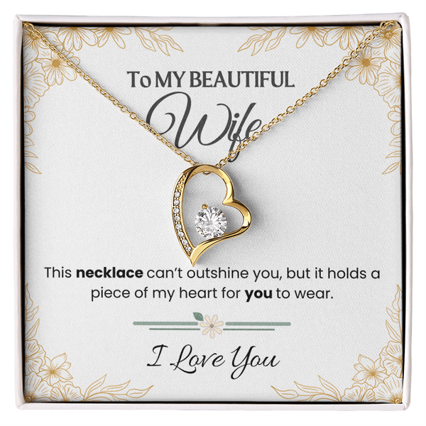 To My Beautiful Wife - Forever Love Necklace Gift Set